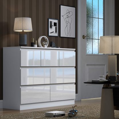 Stora Wide White Gloss Merchant Chest - Image 3