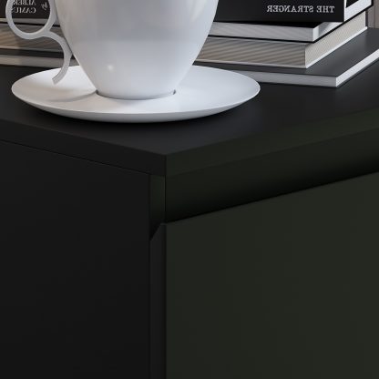 Stora 2 Drawer Bedside - Matt Black - Image 5