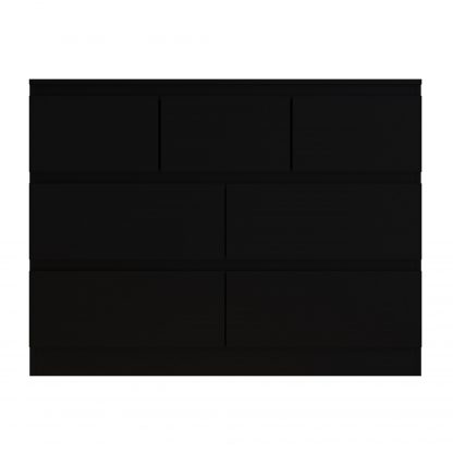Stora 7 Drawer Merchant Chest - Matt Black - Image 2