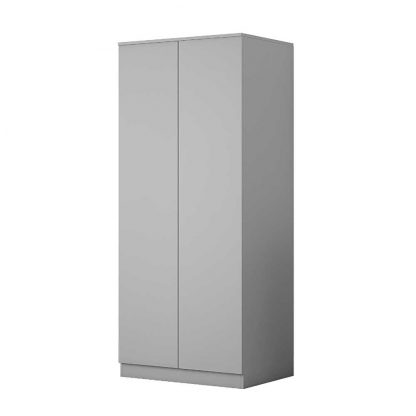 Stora Modern 2 Door Double Wardrobe - Matt Grey