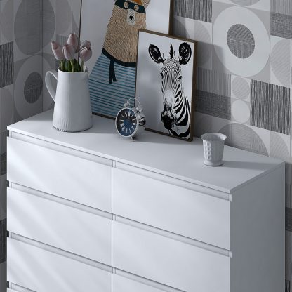 Stora 8 Drawer Chest Of Drawers - Matt White - Image 5