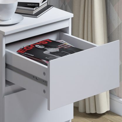 Stora 2 Drawer Bedside - Matt White - Image 7