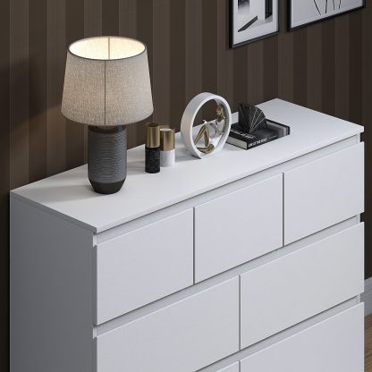 Stora 7 Drawer Merchant Chest - Matt White - Image 5