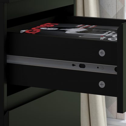 Stora 2 Drawer Bedside - Matt Black - Image 7
