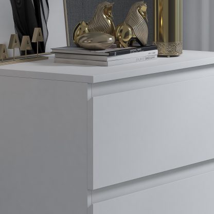Stora 3 Drawer Chest of Drawers - Matt White - Image 6