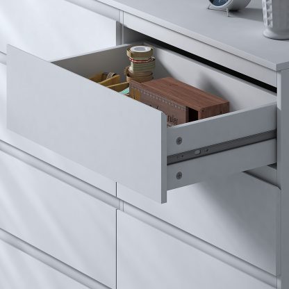 Stora 8 Drawer Chest Of Drawers - Matt White - Image 8