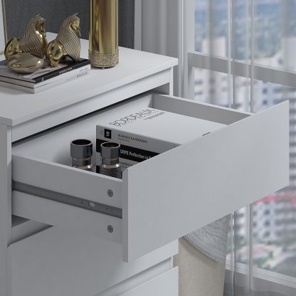 Stora 3 Drawer Chest of Drawers - Matt White - Image 8