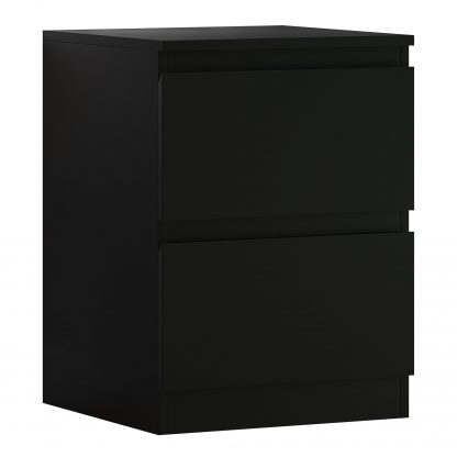 Stora 2 Drawer Bedside - Matt Black - Image 8