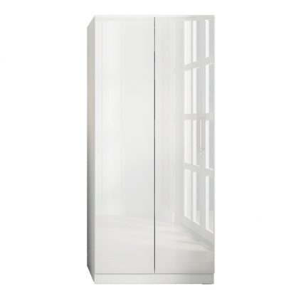 Stora Push to Open 2 Door White Gloss Wardrobe - Image 3
