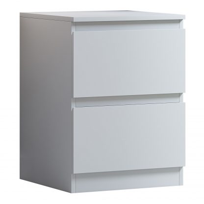 Stora 2 Drawer Bedside - Matt White - Image 2