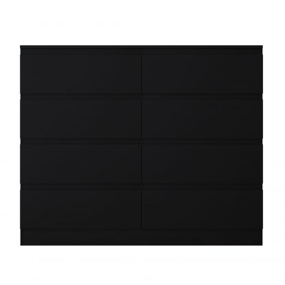 Stora 8 Drawer Chest Of Drawers - Matt Black - Image 2