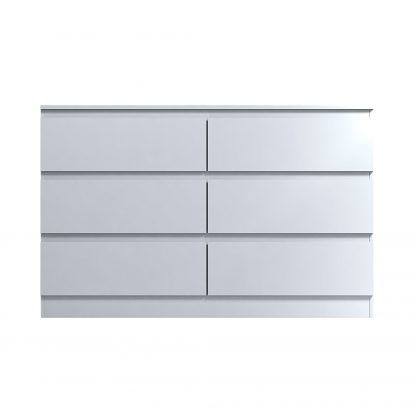 Stora 6 Drawer Chest Of Drawers - Matt White - Image 2