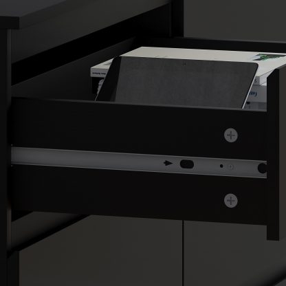 Stora matt black 6 drawer chest drawer detail b