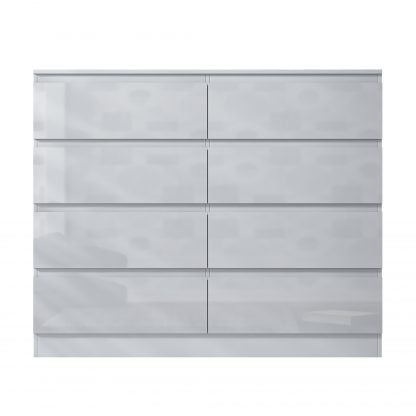 Stora Wide White Gloss 8 Drawer Chest - Image 9