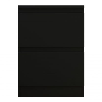 Stora 2 Drawer Bedside - Matt Black - Image 9