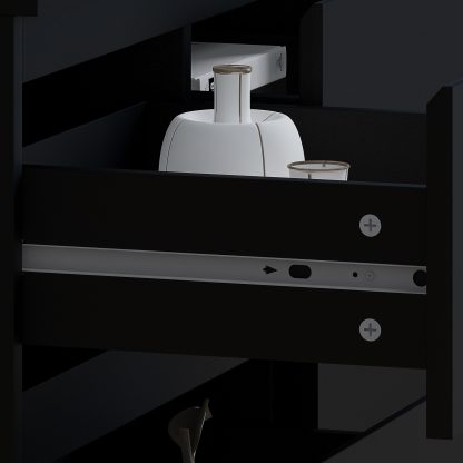 Stora 7 Drawer Merchant Chest - Matt Black - Image 8