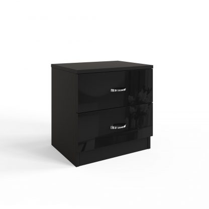 Chilton black gloss bedside ang co