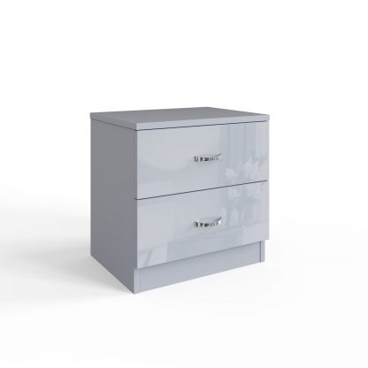 Chilton grey gloss bedside ang co