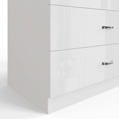 Chilton white gloss combination wardrobe drawer detail