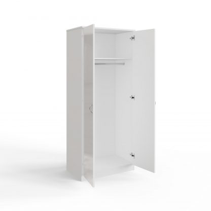 Chilton white gloss 2 door mirrored wardrobe open ang co