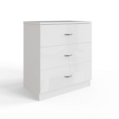 Chilton white gloss 3 drawer chest ang co