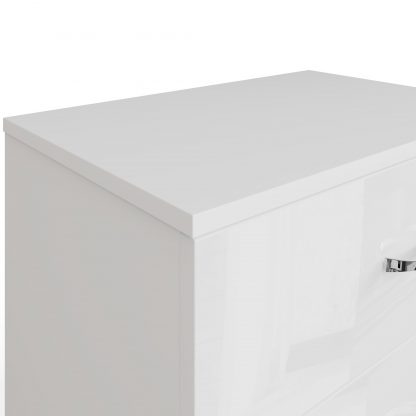 Chilton white gloss 3 drawer chest detail b