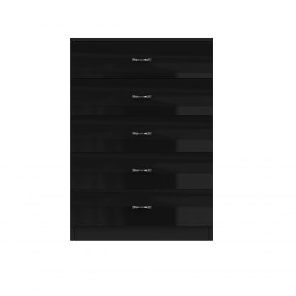 Chilton black gloss 5 drawer chest so co