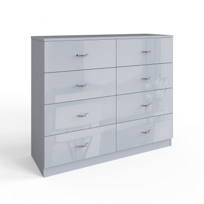 Chilton grey gloss 8 drawer chest ang co