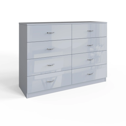 FWStyle Chilton 8 Drawer Chest Of Drawers - Grey Gloss Front - Image 5