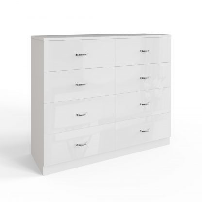 Chilton white gloss 8 drawer chest ang co