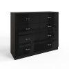 Chilton black gloss 8 drawer chest ang co