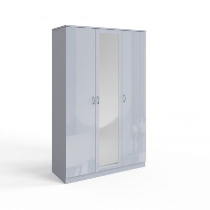 Chilton grey gloss 3 door wardrobe ang co