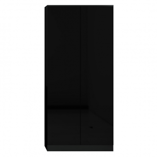 Stora Modern 2 Door Double Wardrobe - Matt Black