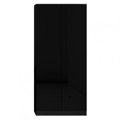 Stora Modern 2 Door Double Wardrobe - Matt Black