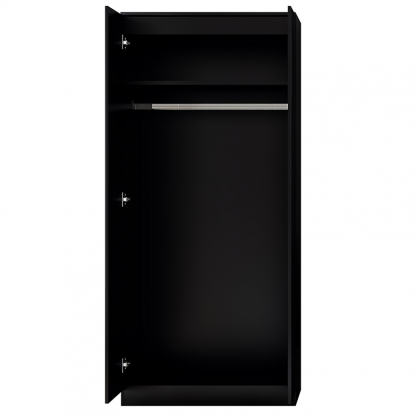 Stora Modern 2 Door Double Wardrobe - Matt Black - Image 2