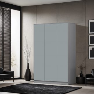 Stora matt grey 3 door wardrobe lifestyle a