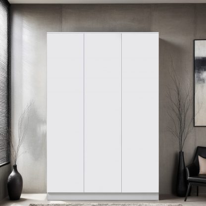 Stora matt white 3 door wardrobe lifestyle b