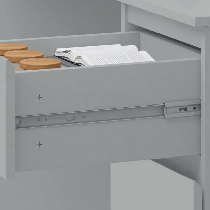 Stora matt grey dressing table drawer detail a