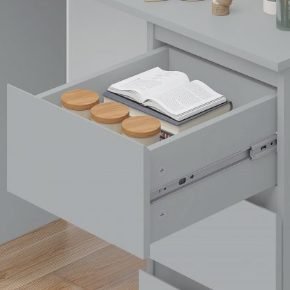 Stora matt grey dressing table drawer detail b