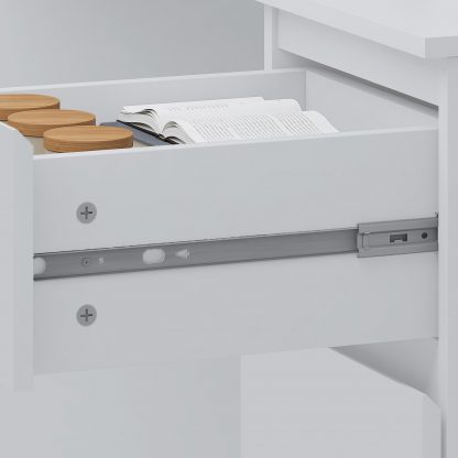 Stora matt white dressing table drawer detail