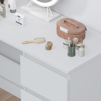 Stora matt white dressing table top view