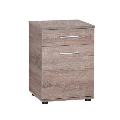 Adore Modern 2 Drawer Bedside Cabinet - Latte Oak