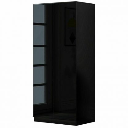 Stora 2 door wardrobe black gloss ang co