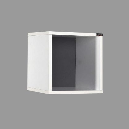 Adore Cube Shelf/ Bedside Table - Bright White - Image 2