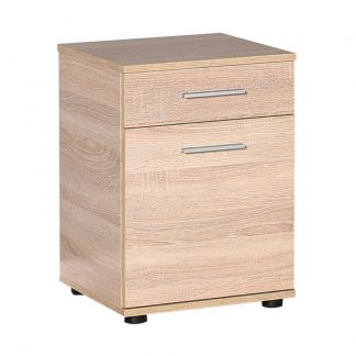 Adore Modern 2 Drawer Bedside - Sonoma Oak