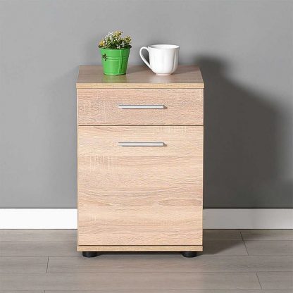 Adore Modern 2 Drawer Bedside - Sonoma Oak - Image 5