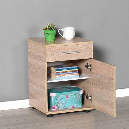 Adore Modern 2 Drawer Bedside - Sonoma Oak - Image 6