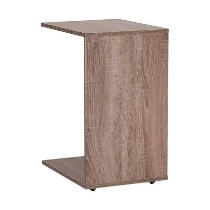 Mobile Sofa Table in Light Walnut - Fits Under Most Sofas. - Image 2