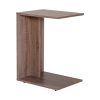 Mobile Sofa Table in Light Walnut - Fits Under Most Sofas.