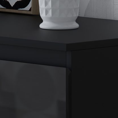 Stora 8 Drawer Chest of Drawers - Black Gloss - Image 7